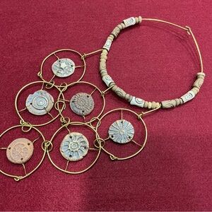 Artisan Gold and Brown Necklace